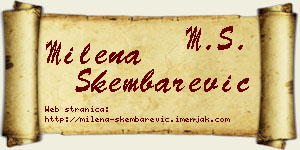 Milena Škembarević vizit kartica